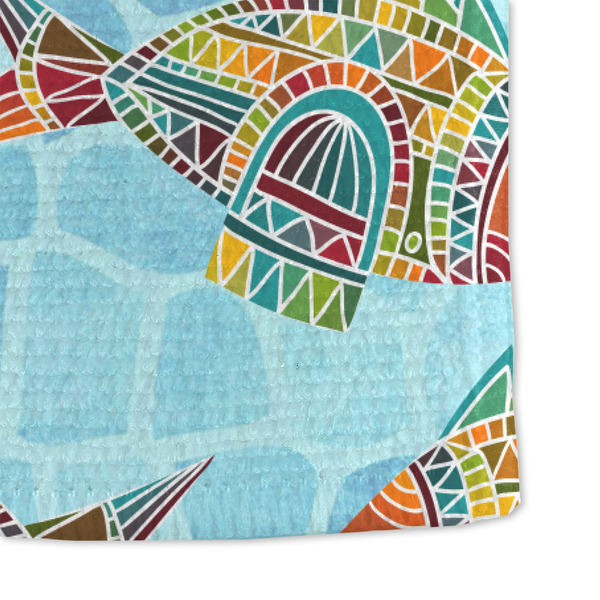 Mosaic Fish Microfiber Dish Towel - DETAIL