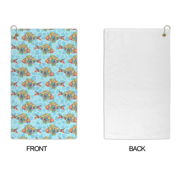 Mosaic Fish Microfiber Golf Towels - APPROVAL