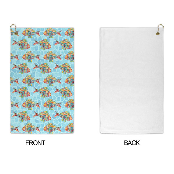 Mosaic Fish Microfiber Golf Towels - APPROVAL