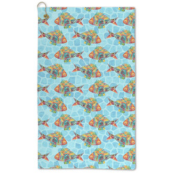 Mosaic Fish Microfiber Golf Towel - Large