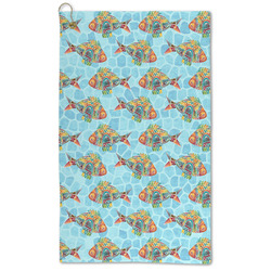 Mosaic Fish Microfiber Golf Towel - Large