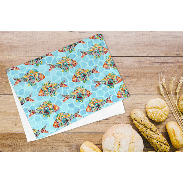 Mosaic Fish Microfiber Kitchen Towel - LIFESTYLE