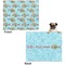 Mosaic Fish Microfleece Dog Blanket - Large- Front & Back