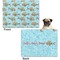 Mosaic Fish Microfleece Dog Blanket - Regular - Front & Back