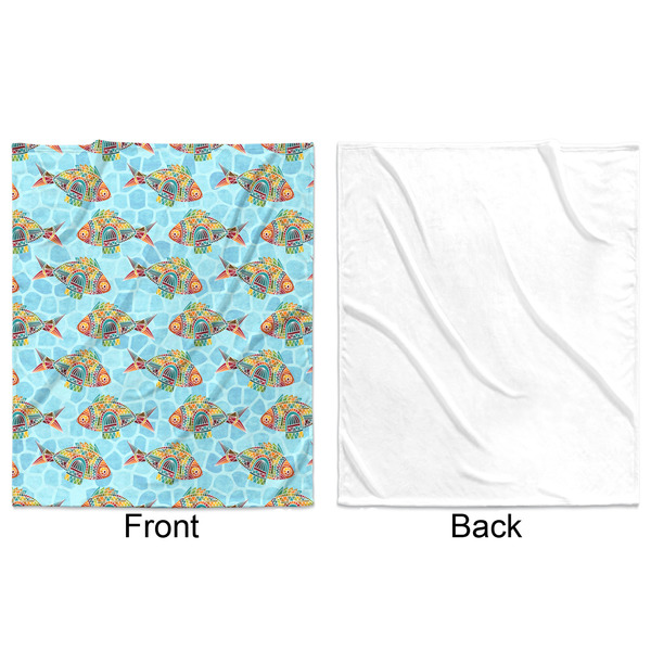 Mosaic Fish Minky Blanket - 50"x60" - Single Sided - Front & Back