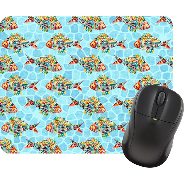 Custom Mosaic Fish Rectangular Mouse Pad