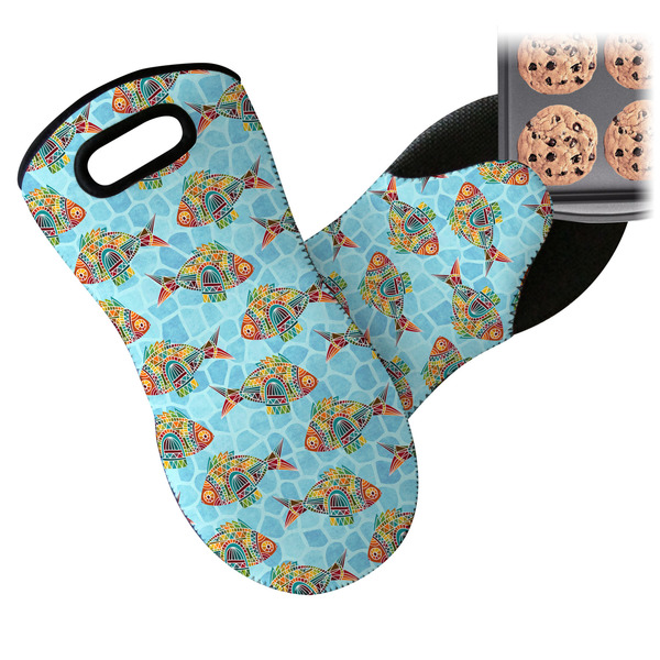 Colorful Fish Neoprene Oven Mitt