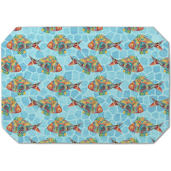 Custom Mosaic Fish Dining Table Mat - Octagon (Single-Sided)