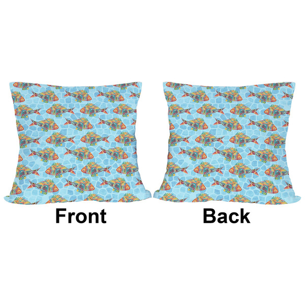 Mosaic Fish Outdoor Pillow - 16x16