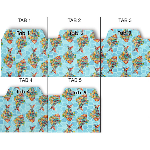 Mosaic Fish Page Dividers - Set of 5 - Approval