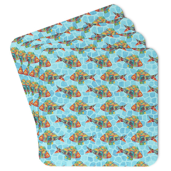 Custom Mosaic Fish Paper Coasters