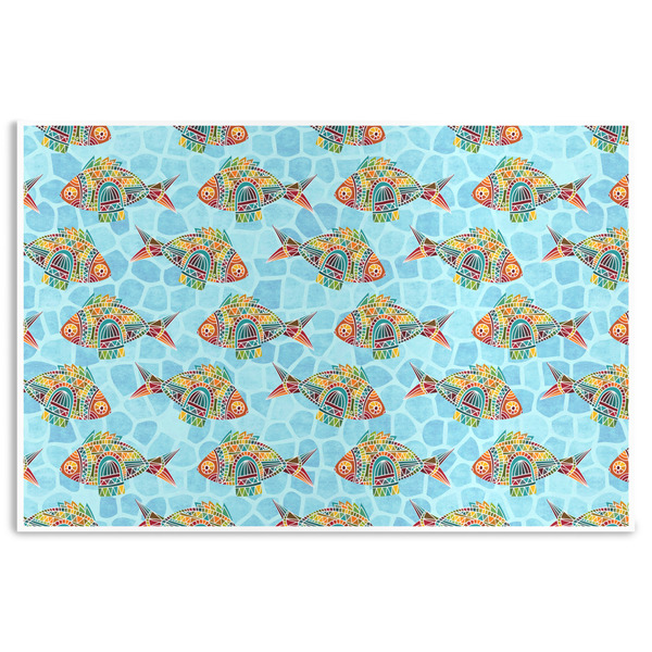 Custom Mosaic Fish Disposable Paper Placemats