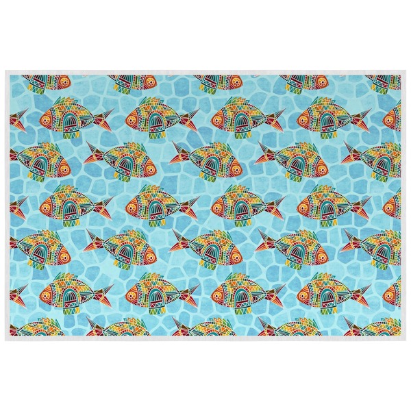 Colorful Fish Personalized Placemat (Back)