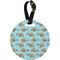 Mosaic Fish Plastic Luggage Tag - Round