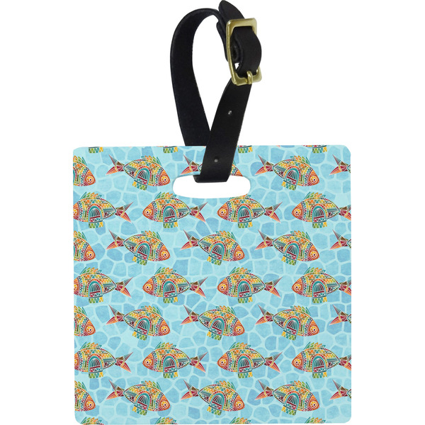Colorful Fish Personalized Square Luggage Tag