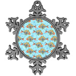 Mosaic Fish Vintage Snowflake Ornament