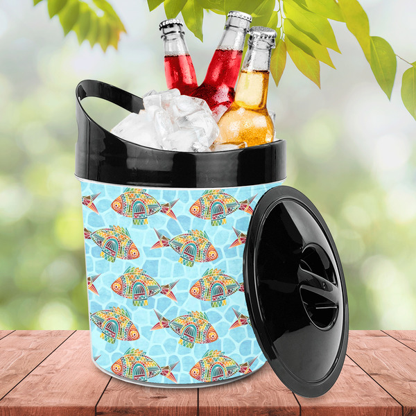 Mosaic Fish Plastic Ice Bucket - LIFESTYLE