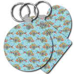 Mosaic Fish Plastic Keychain