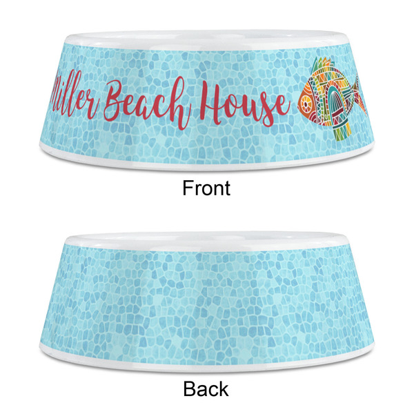 Mosaic Fish Plastic Pet Bowls - Medium - APPROVAL