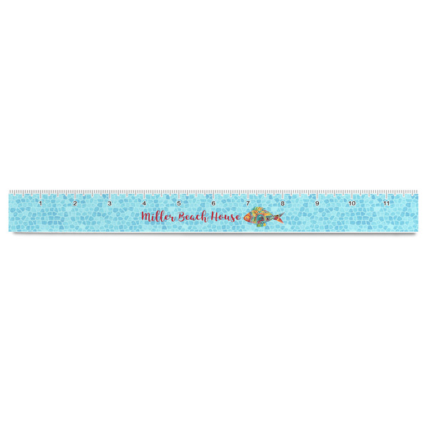 Mosaic Fish Plastic Ruler - 12" - FRONT