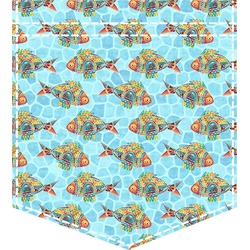 Mosaic Fish Iron On Faux Pocket