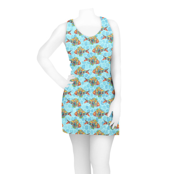 Mosaic Fish Racerback Dress - On Model - Front