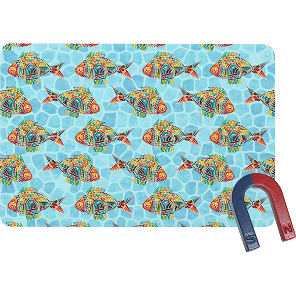 Custom Mosaic Fish Rectangular Fridge Magnet