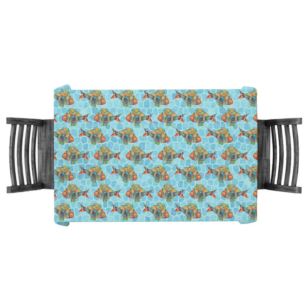 Custom Mosaic Fish Tablecloth - 58"x58"