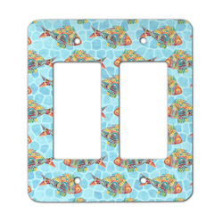 Mosaic Fish Rocker Style Light Switch Cover - Two Switch