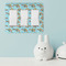 Mosaic Fish Rocker Light Switch Covers - Triple - IN CONTEXT