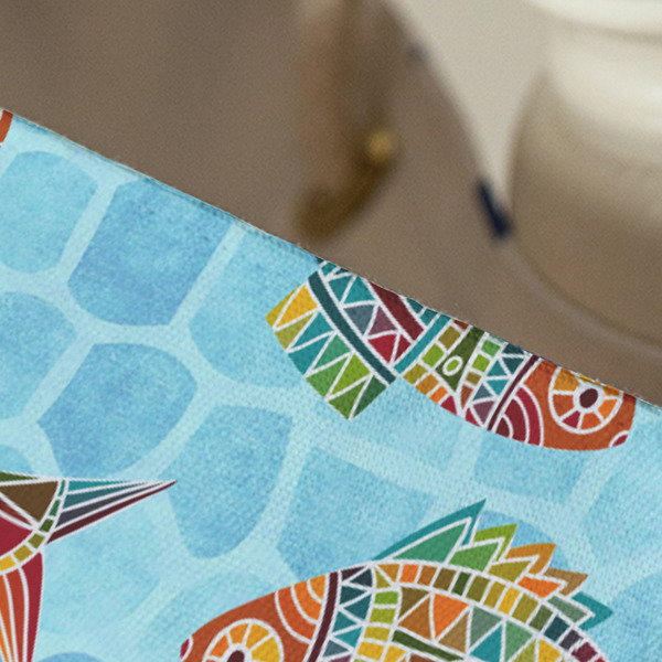 Mosaic Fish Large Rope Tote - Close Up View