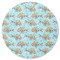 Mosaic Fish Round Coaster Rubber Back - Single