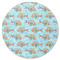 Mosaic Fish Round Rubber Backed Coaster