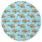 Mosaic Fish Round Rubber Backed Coaster