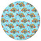 Mosaic Fish Round Fridge Magnet - FRONT
