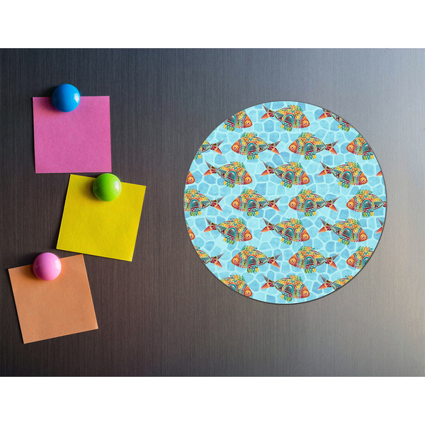 Mosaic Fish Round Fridge Magnet - LIFESTYLE