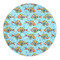 Mosaic Fish 5' Round Indoor Area Rug