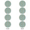 Mosaic Fish Round Linen Placemats - APPROVAL Set of 4 (double sided)