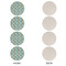 Mosaic Fish Round Linen Placemats - APPROVAL Set of 4 (single sided)