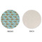 Mosaic Fish Round Linen Placemats - APPROVAL (single sided)