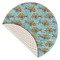 Mosaic Fish Round Linen Placemats - Front (folded corner single sided)