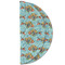 Mosaic Fish Round Linen Placemats - HALF FOLDED (double sided)
