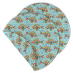 Mosaic Fish Round Linen Placemat - Double Sided