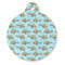 Mosaic Fish Round Pet ID Tag - Large - Front