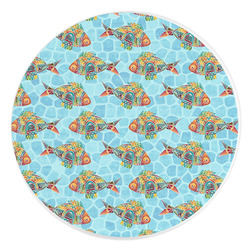 Mosaic Fish Round Stone Trivet