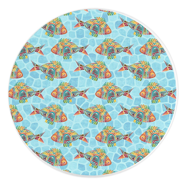 Custom Mosaic Fish Round Stone Trivet