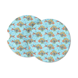 Mosaic Fish Sandstone Car Coasters