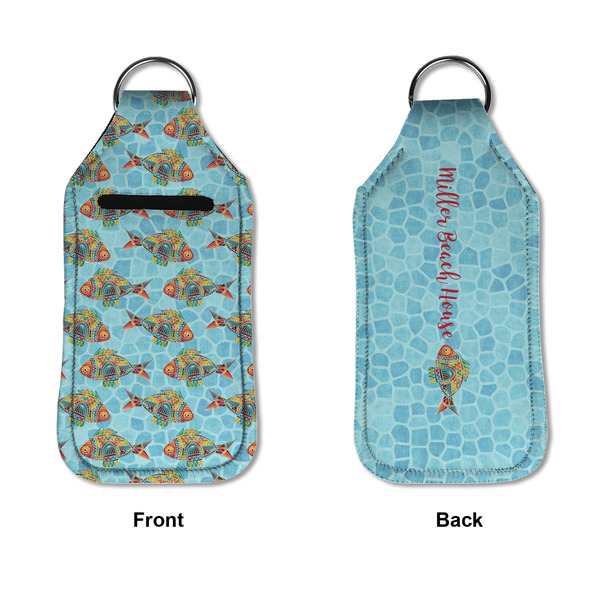 Mosaic Fish Sanitizer Holder Keychain - Large APPROVAL (Flat)