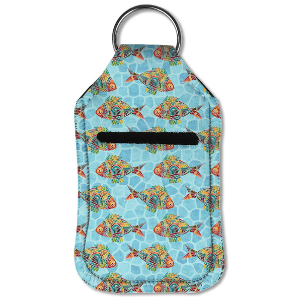 Mosaic Fish Sanitizer Holder Keychain - Small (Front Flat)