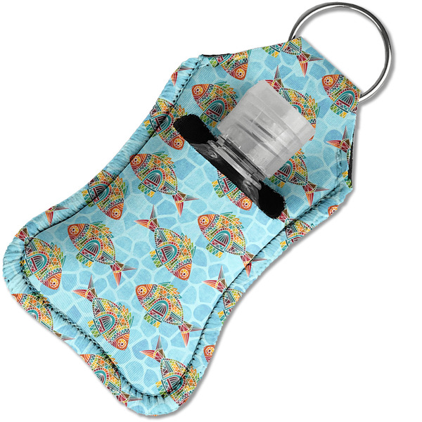 Mosaic Fish Sanitizer Holder Keychain - Small in Case